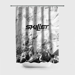 Шторка для душа Skillet white graphite, цвет: 3D-принт