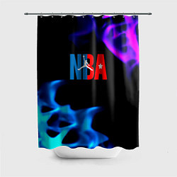 Шторка для душа NBA neon flame, цвет: 3D-принт