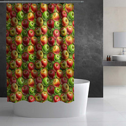 Шторка для душа Ароматные сочные яблоки, цвет: 3D-принт — фото 2