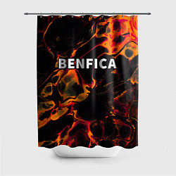 Шторка для душа Benfica red lava, цвет: 3D-принт