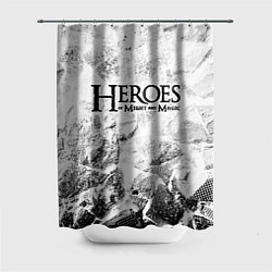 Шторка для душа Heroes of Might and Magic white graphite, цвет: 3D-принт