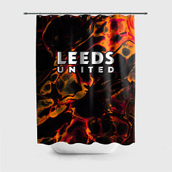 Шторка для душа Leeds United red lava, цвет: 3D-принт