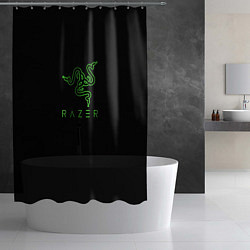 Шторка для душа Razer logo brend, цвет: 3D-принт — фото 2