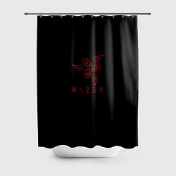 Шторка для душа Razer red logo, цвет: 3D-принт