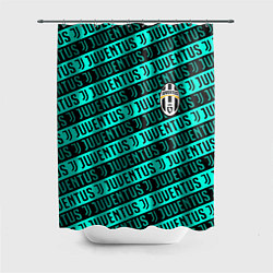 Шторка для душа Juventus pattern logo steel, цвет: 3D-принт