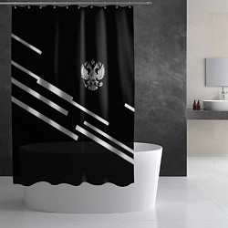 Шторка для душа Россия геометрия спорт, цвет: 3D-принт — фото 2