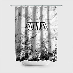 Шторка для душа Sum41 white graphite, цвет: 3D-принт