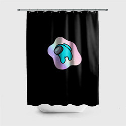 Шторка для душа Among us space logo, цвет: 3D-принт