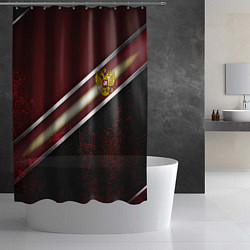 Шторка для душа Сталь Россия текстура, цвет: 3D-принт — фото 2