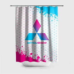 Шторка для душа Mitsubishi neon gradient style, цвет: 3D-принт