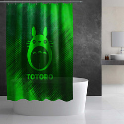 Шторка для душа Totoro - green gradient, цвет: 3D-принт — фото 2