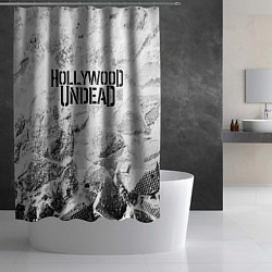 Шторка для душа Hollywood Undead white graphite, цвет: 3D-принт — фото 2