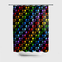 Шторка для ванной Marshmello pattern neon