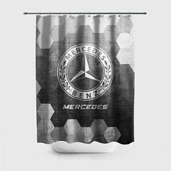 Шторка для душа Mercedes - grey gradient, цвет: 3D-принт