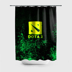 Шторка для душа DOTA2 кислотное лого краски, цвет: 3D-принт