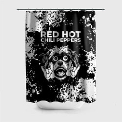 Шторка для душа Red Hot Chili Peppers рок пес, цвет: 3D-принт