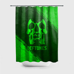 Шторка для ванной Deftones - green gradient