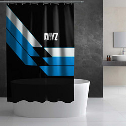 Шторка для душа Dayz geometry steel, цвет: 3D-принт — фото 2