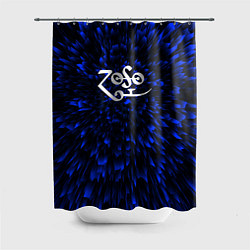 Шторка для душа Led Zeppelin blue energy, цвет: 3D-принт