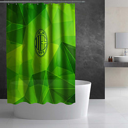 Шторка для душа AC Milan green poly, цвет: 3D-принт — фото 2