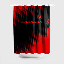 Шторка для душа Changan - red gradient посередине, цвет: 3D-принт