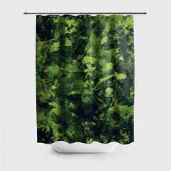 Шторка для душа Камуфляж армейский зеленый, цвет: 3D-принт