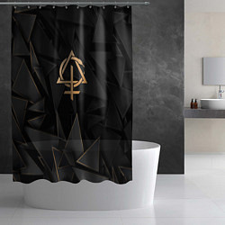 Шторка для душа Behemoth golden poly, цвет: 3D-принт — фото 2