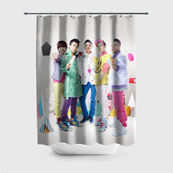 Шторка для душа Big bang вместе, цвет: 3D-принт