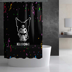 Шторка для душа Kuromi конфети, цвет: 3D-принт — фото 2