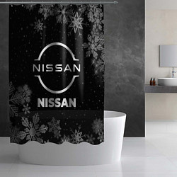 Шторка для душа Снежный Nissan, цвет: 3D-принт — фото 2