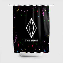 Шторка для душа The Sims конфети, цвет: 3D-принт