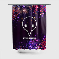 Шторка для душа Праздничный Evangelion, цвет: 3D-принт