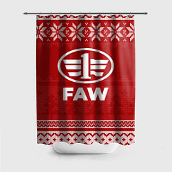 Шторка для душа Новогодний FAW, цвет: 3D-принт
