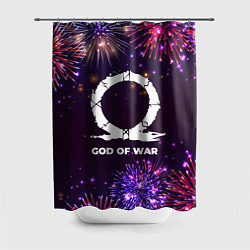 Шторка для душа Праздничный God of War, цвет: 3D-принт