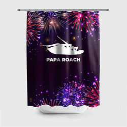 Шторка для душа Праздничный Papa Roach, цвет: 3D-принт