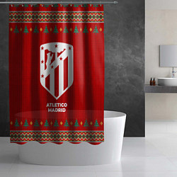 Шторка для душа Atletico Madrid new year, цвет: 3D-принт — фото 2