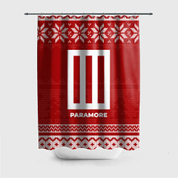 Шторка для душа Новогодний Paramore, цвет: 3D-принт