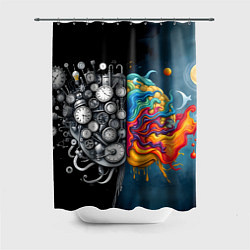 Шторка для душа Креативный мозг, цвет: 3D-принт