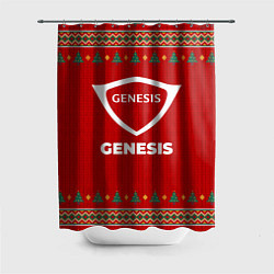 Шторка для душа Genesis new year, цвет: 3D-принт