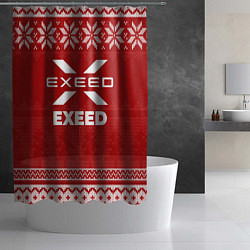 Шторка для душа Новогодний Exeed, цвет: 3D-принт — фото 2