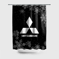 Шторка для душа Снежный Mitsubishi, цвет: 3D-принт