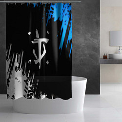 Шторка для душа Doom краски лого текстура, цвет: 3D-принт — фото 2