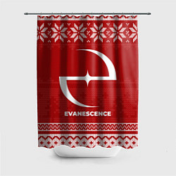 Шторка для душа Новогодний Evanescence, цвет: 3D-принт