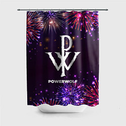 Шторка для душа Праздничный Powerwolf, цвет: 3D-принт