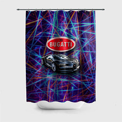 Шторка для душа Bugatti Italy - мечта автомобилиста, цвет: 3D-принт
