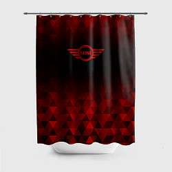 Шторка для душа Mini red poly, цвет: 3D-принт