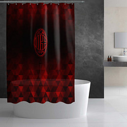 Шторка для душа AC Milan red poly, цвет: 3D-принт — фото 2