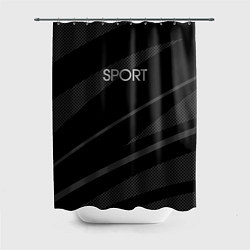 Шторка для ванной Sport чёрный с серым абстрактный