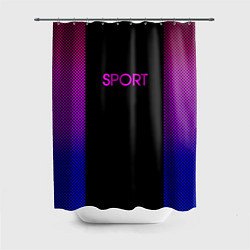 Шторка для душа Sport сине-розовый текстура, цвет: 3D-принт