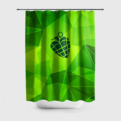 Шторка для душа Green Day green poly, цвет: 3D-принт